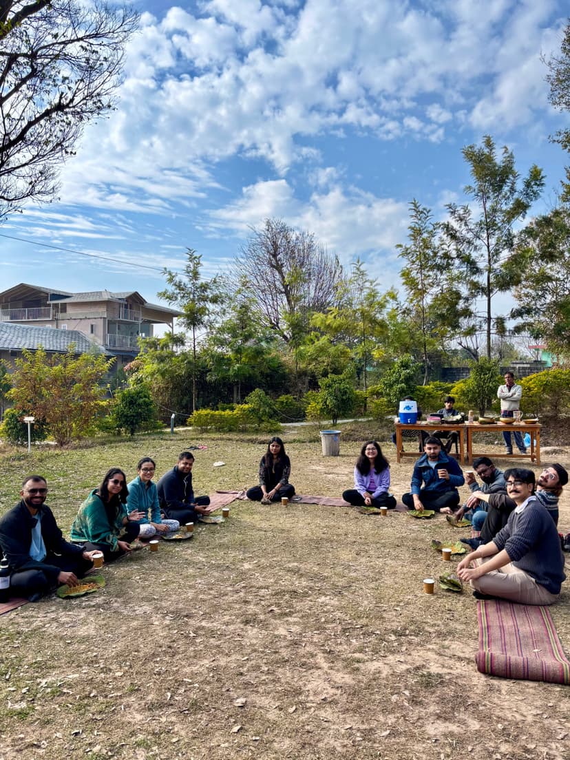 Traditional Himachali Dham feast
